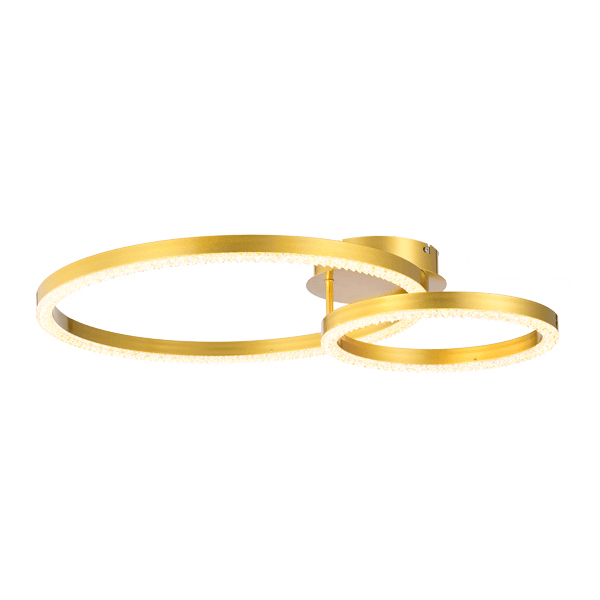 Plafon Led Metal/Acrilico Holly 50w 3000k Biv.Dourado 50cm Sky-4002do - Skylight