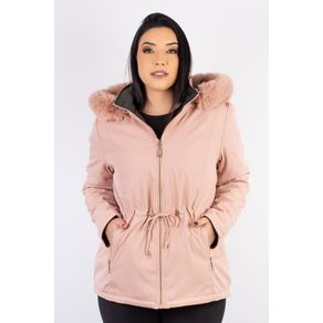 Jaqueta parka reversível com capuz 80094 - Tamanho: G - Cor: Rosa