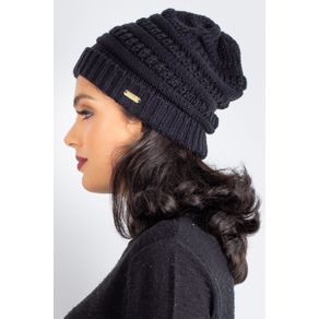 Gorro Feminino De Malha Tricô 60018 - Cor: Preto