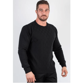 Blusão De Malha Masculino 50010 - Tamanho: G - Cor: Preto