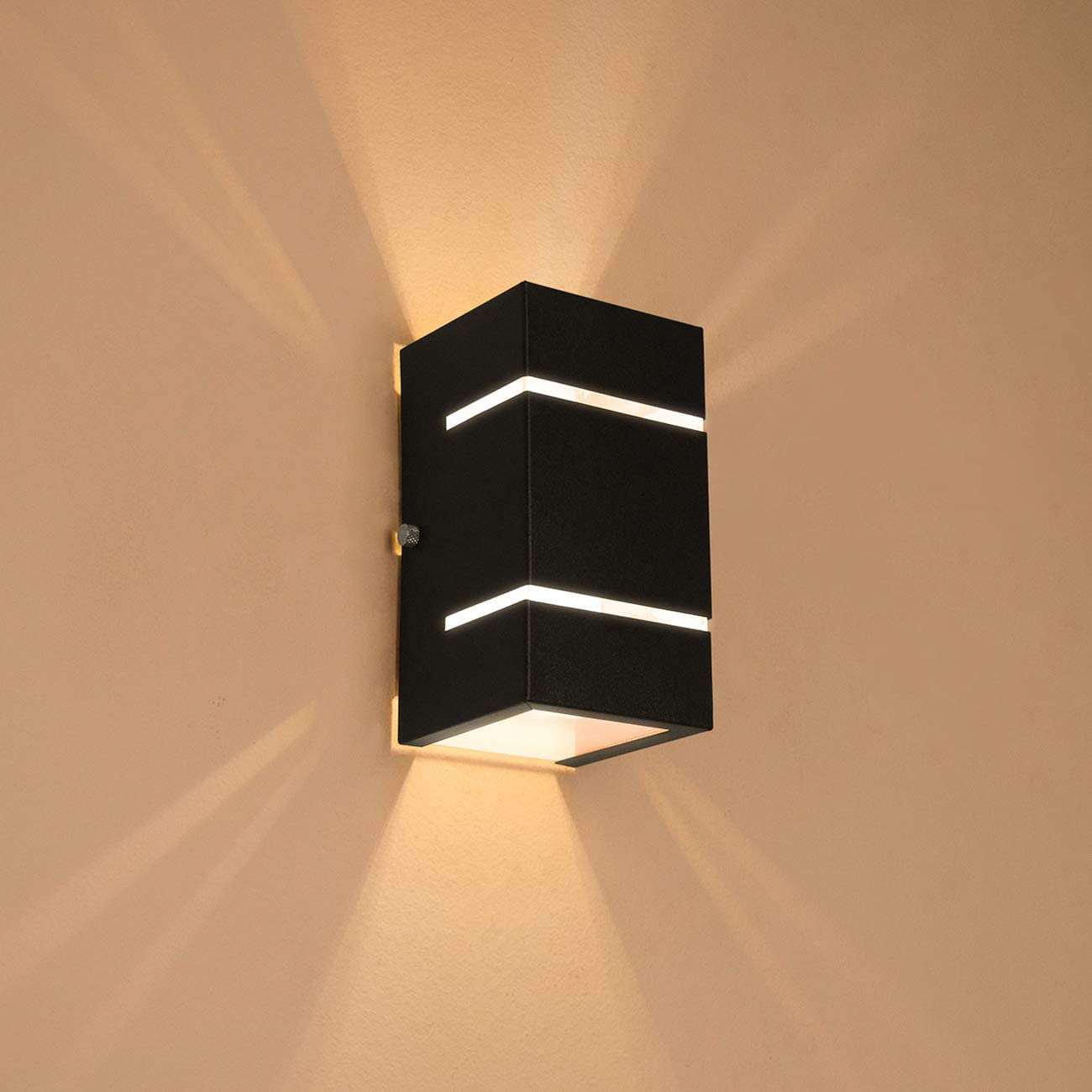 Arandela 2 Fachos C/2 Frisos 8 X 15 X 9CM P/1 lâmpada G9 Preta Ref.2210 - All Lux - Imagem 3