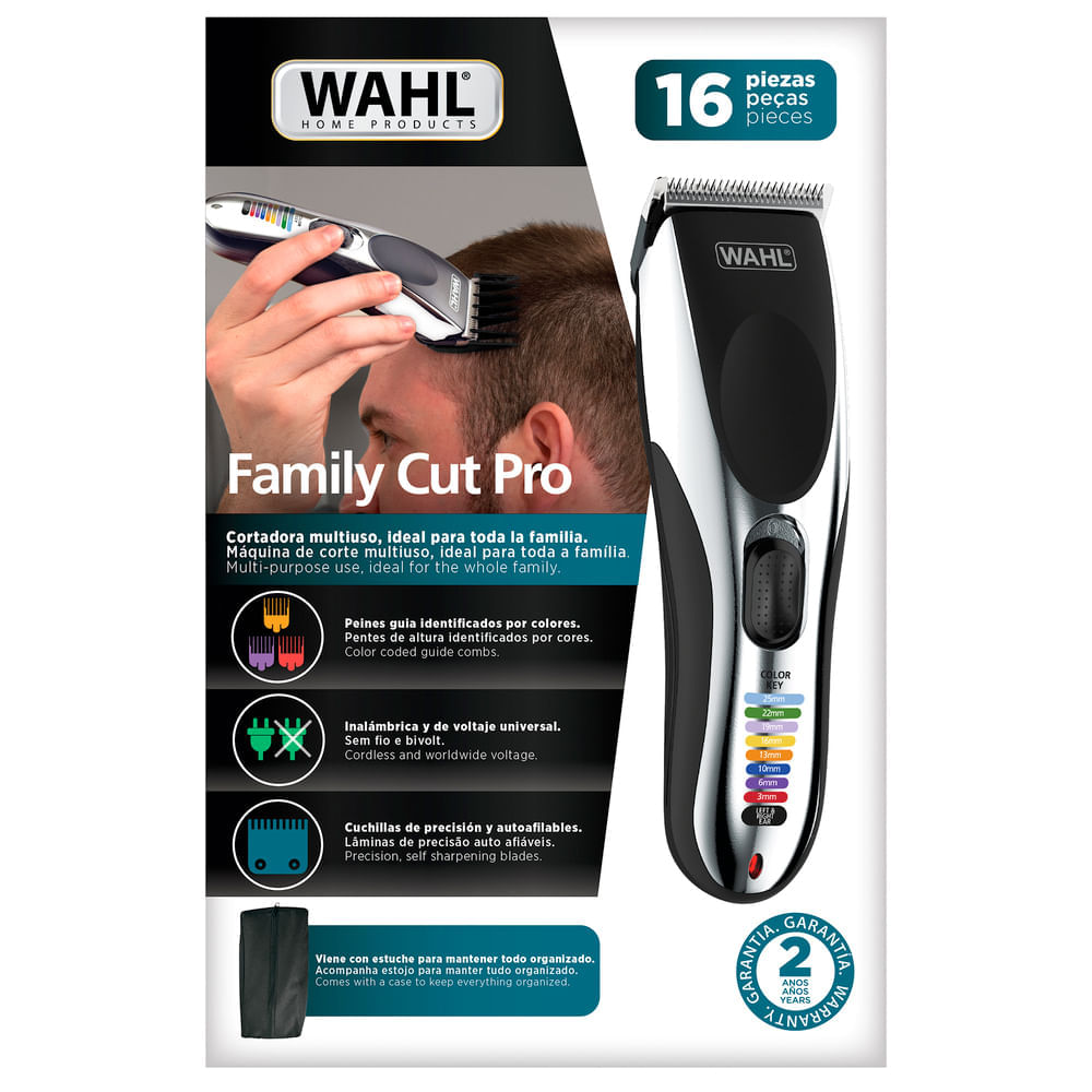 Máquina de Cortar Cabelo Family Pro Cut Sem Fio Bivolt Wahl - Imagem 3
