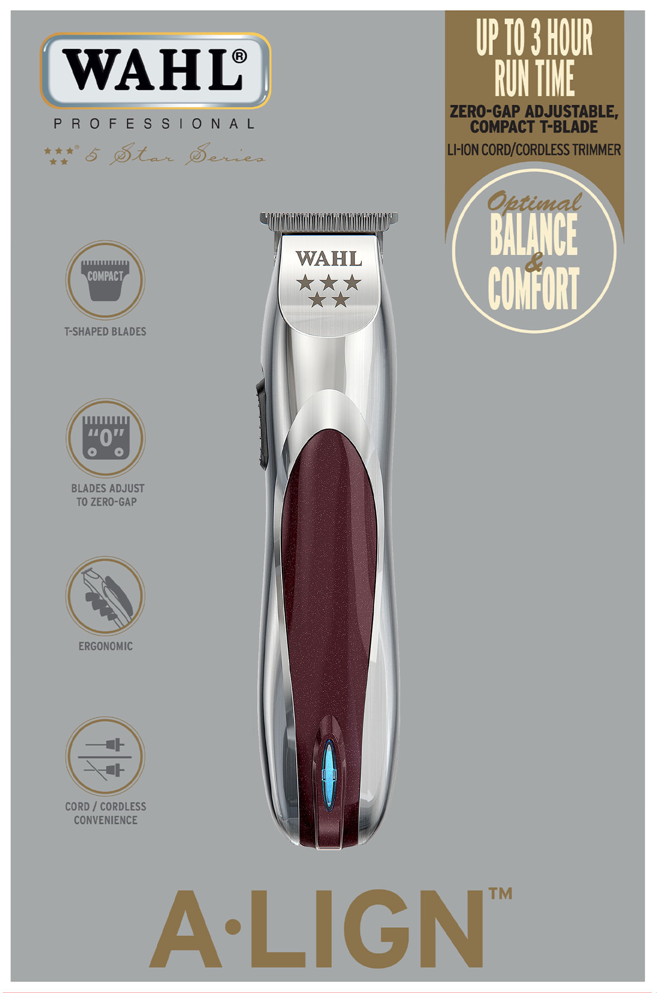 Máquina de Acabamento Wahl A-LIGN Cordless Bivolt - Imagem 3