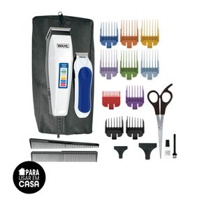 Kit de Máquina de Cortar Cabelo e Acabamento  Color Code Wahl 220v