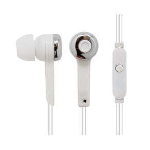 Fone de ouvido tipo earphone com microfone Branca