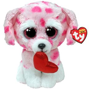 Pelúcia Toyng Cachorrinho Rosa Ty Beanie Boos Brinquedo