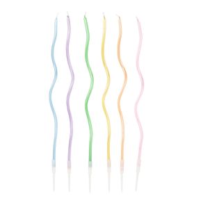 Vela Espiral Fina Colors Candy -  SilverFestas