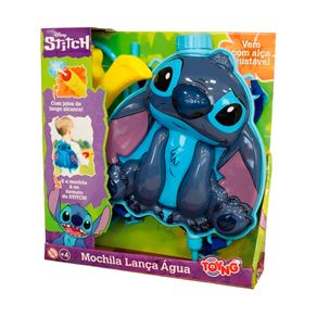 Brinquedo Mochila Lança Água Stitch Com Jatos De Longo Alcance E Reservatório 1L