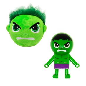 Kit Aventura Hulk Com Pelúcia Squish E Boneco Desliza Sozinho