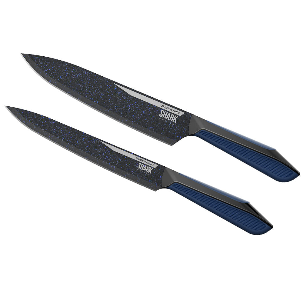 Conjunto de 2 Facas Polishop Ichef Special Cut Azul - Imagem 2