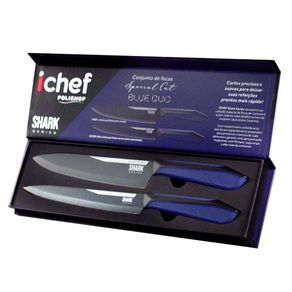 Conjunto de 2 Facas Polishop Ichef Special Cut Azul | Ichef