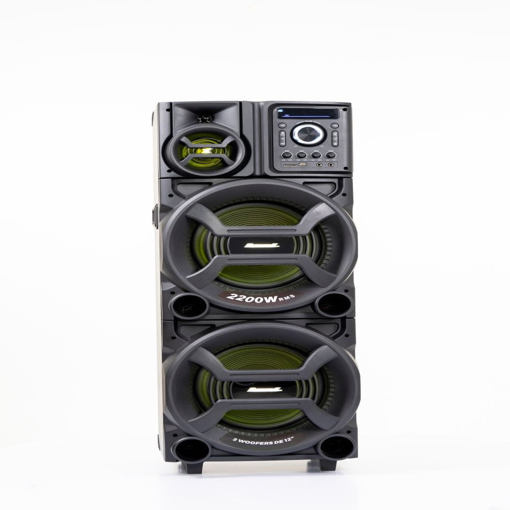 Torre Som 2200W Amvox ACA2201 Pesadão Duplo Woofer 12 Led TWS Bivolt - Imagem 4