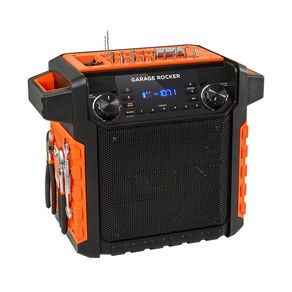 Caixa de Som 50 W, sem fio, AM/FM, bateria recarregável e bandeja p/ apoio de ferramentas