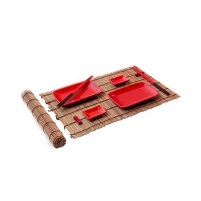 Conjunto para comida oriental para 2 pessoas Nankin 10 peças - Vermelho