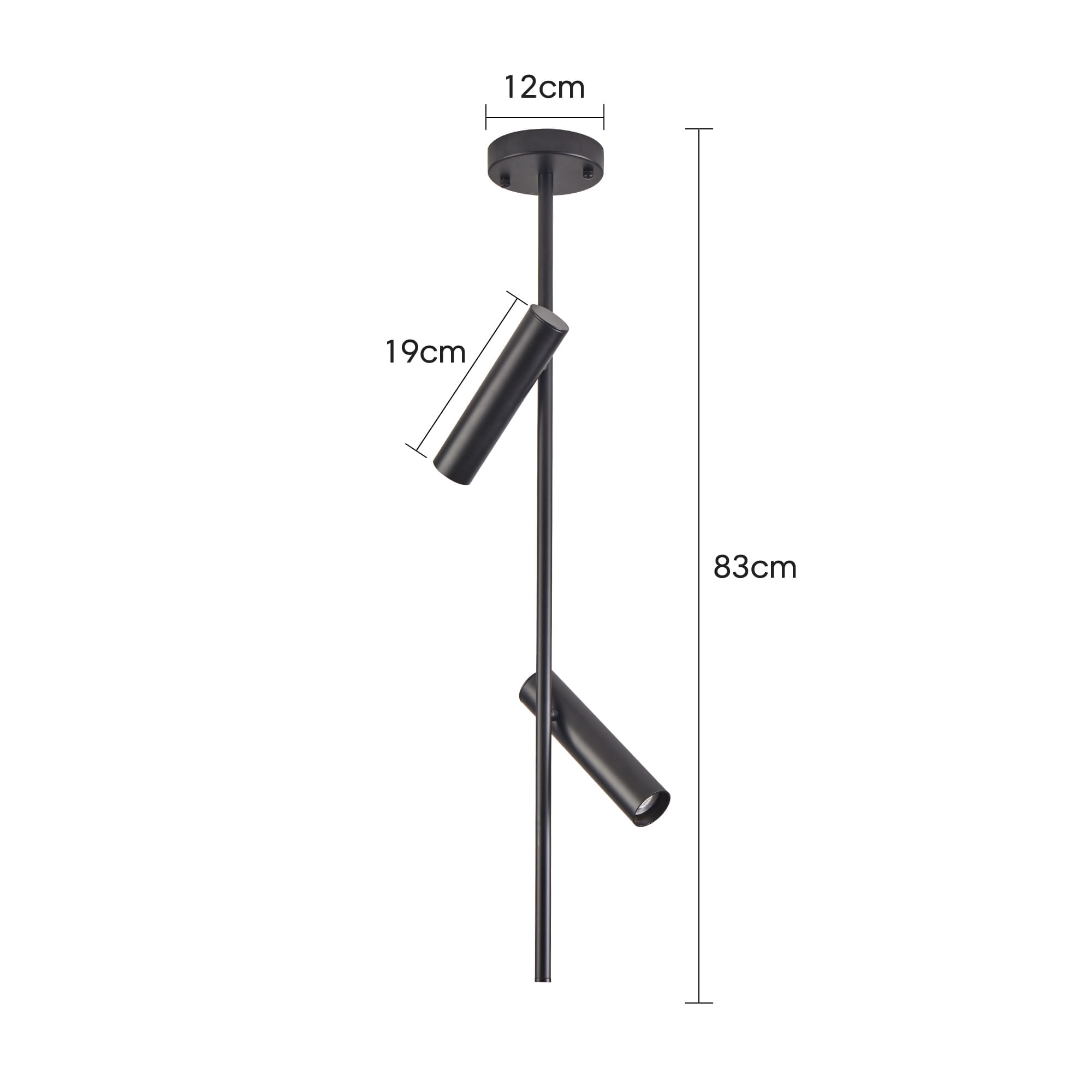 Spot Sobrepor Clus P/2 Lâmpadas /Mini Dicroica Preto Ref.2917 - Nordecor - Imagem 2