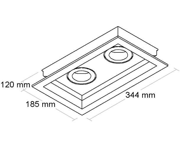 Spot Incandescente Embutir Bl 056/2/1556/2 Par 30 Br - Bella Luce - Imagem 2
