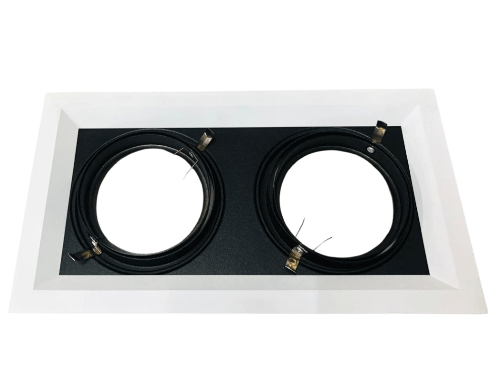 Spot Incandescente Embutir Recuado Duplo P/2 PAR30 BR/PT 45G Snoow Ref.SN2772 - Promogal