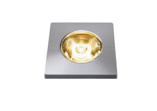 Mini Spot De Embutir Quadrado Led 1W 3200k Escovado Bivolt - Toptrade