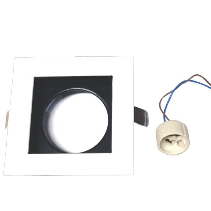 Spot Embutir Quadrado Orientável MF130/FP Para Par20 50w Alumínio - Metal Tecnica - Imagem 2