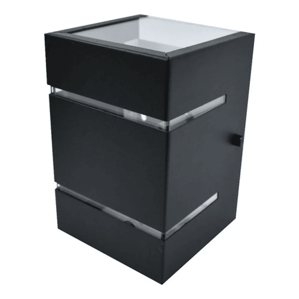 Arandela Santarem 2 Fachos C/2 Frisos  8 X 15 X 8CM P/1 G9 Preta Ref.2210 - All Lux