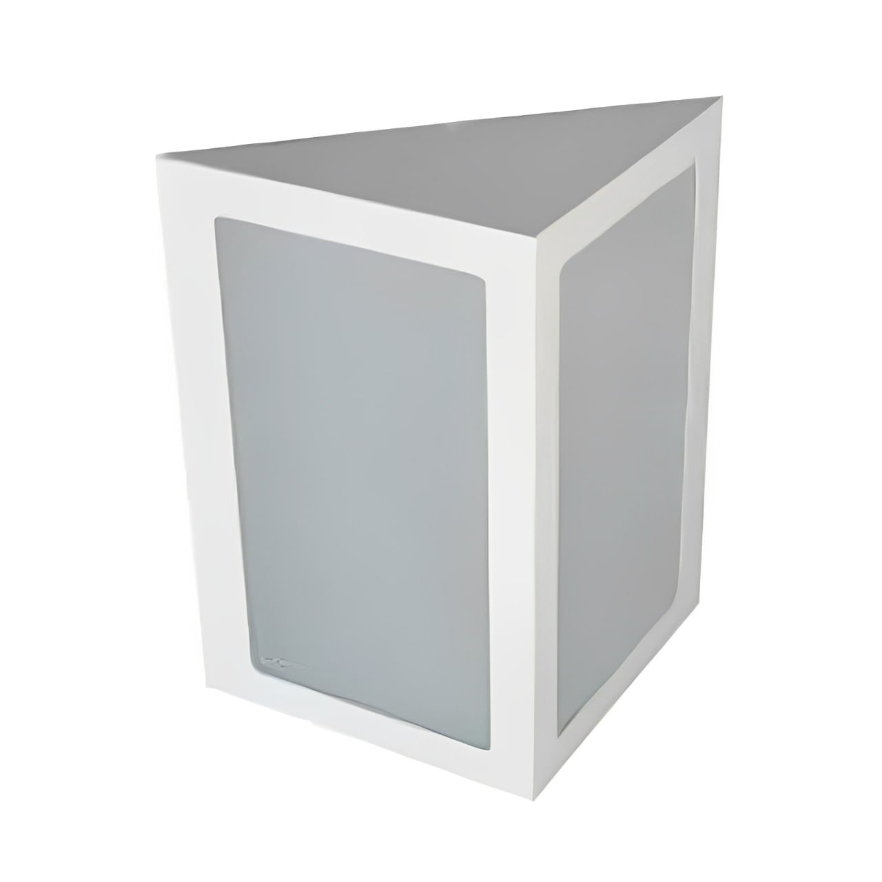 Arandela Triângulo Branca 2 Faces 22X19X9CM P/1 Lâmpada E-27 Ref.2216 - All Lux