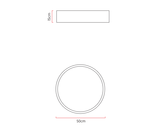 Plafon Madeira Imbuia Ø50x15cm P/4 E-27 Redondo Ref.P10-C - Fox Lustres - Imagem 5