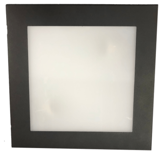 Plafon Embutir Quadrado E-076 25x25 Acrilico Fosco Preto - Belly Lustre - Imagem 2