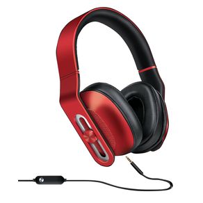 Headphone com mic HM-330 e controle no cabo - Vermelho