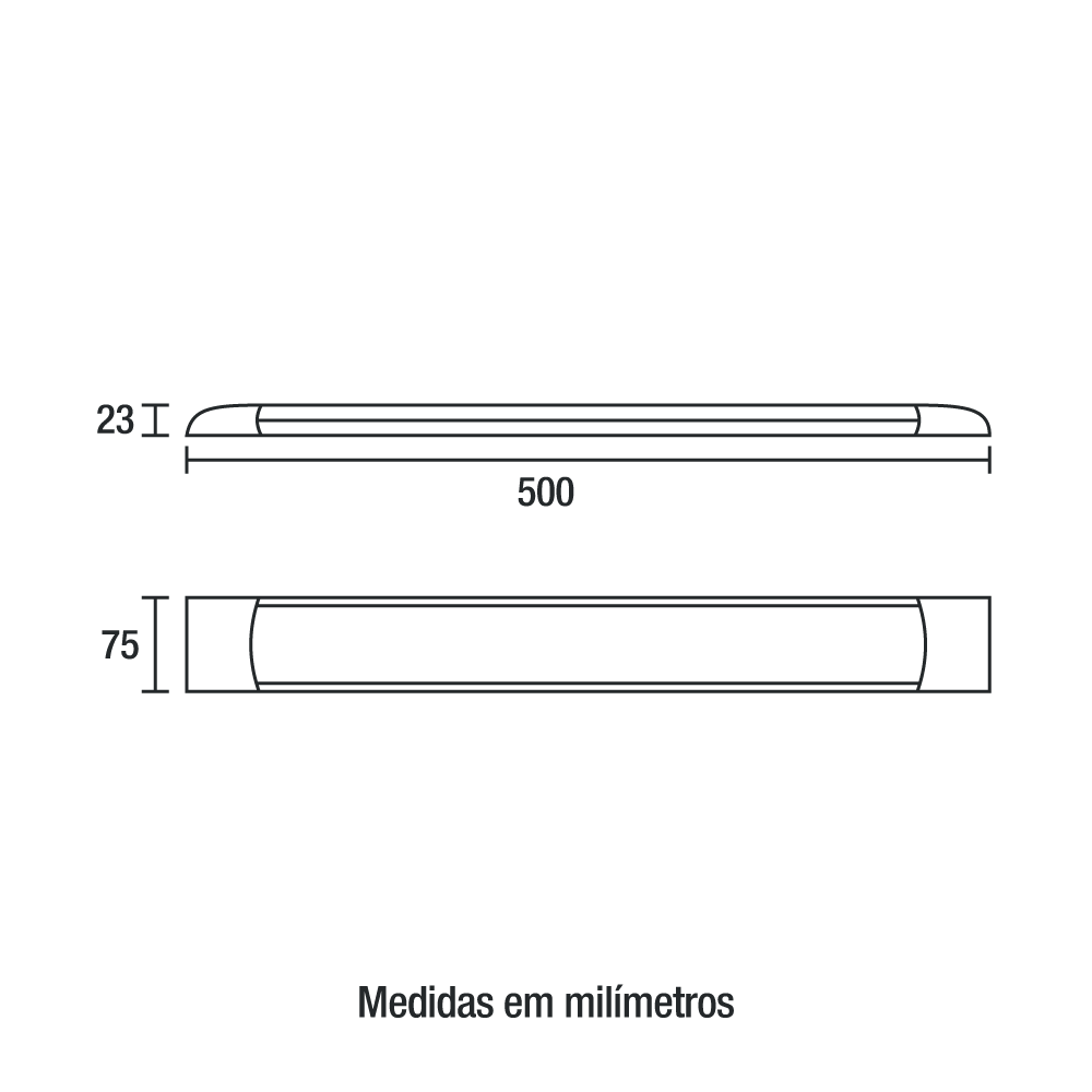 Luminária Led Sobrepor Slim 18W 50CM 6500K Bivolt 1400LMS PT REF.81906001 - Blumenau - Imagem 2
