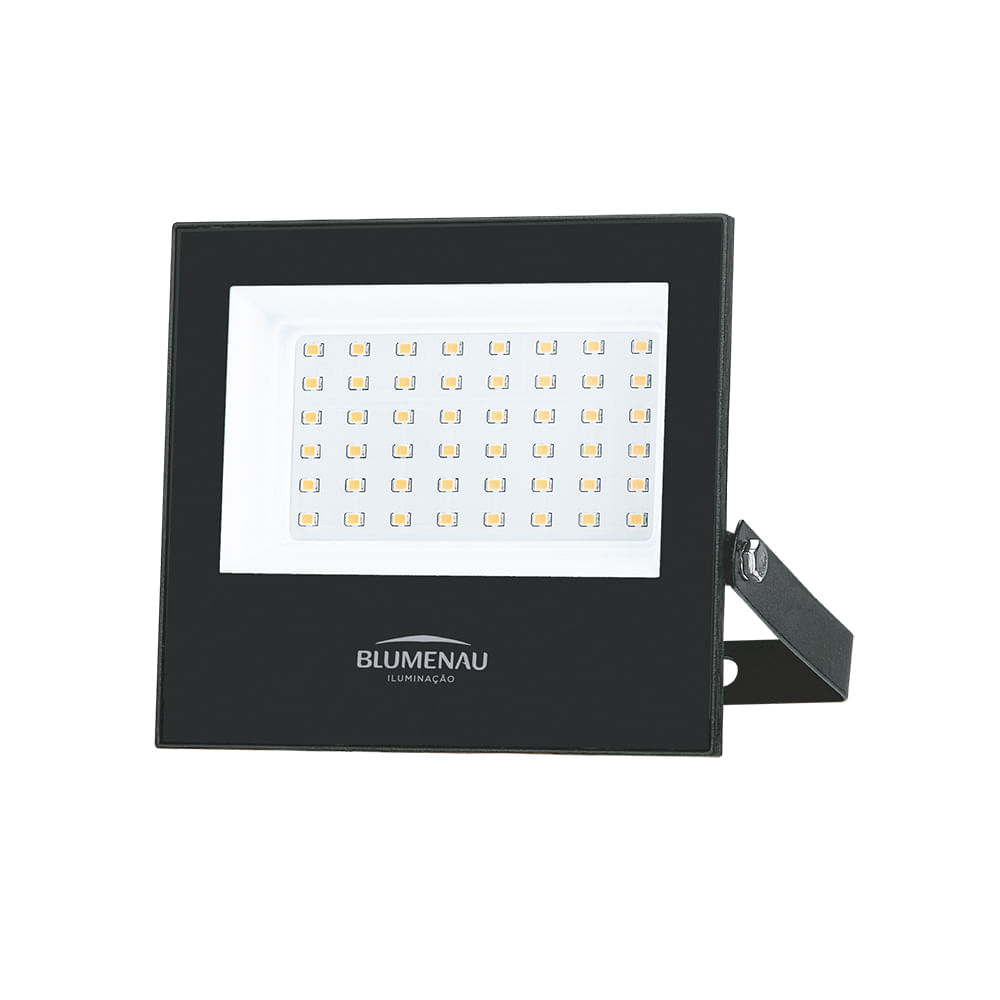 Refletor Led 50W Bivolt 3000K 3900LMS IP-66 Preto Ref.78503000 - Blumenau