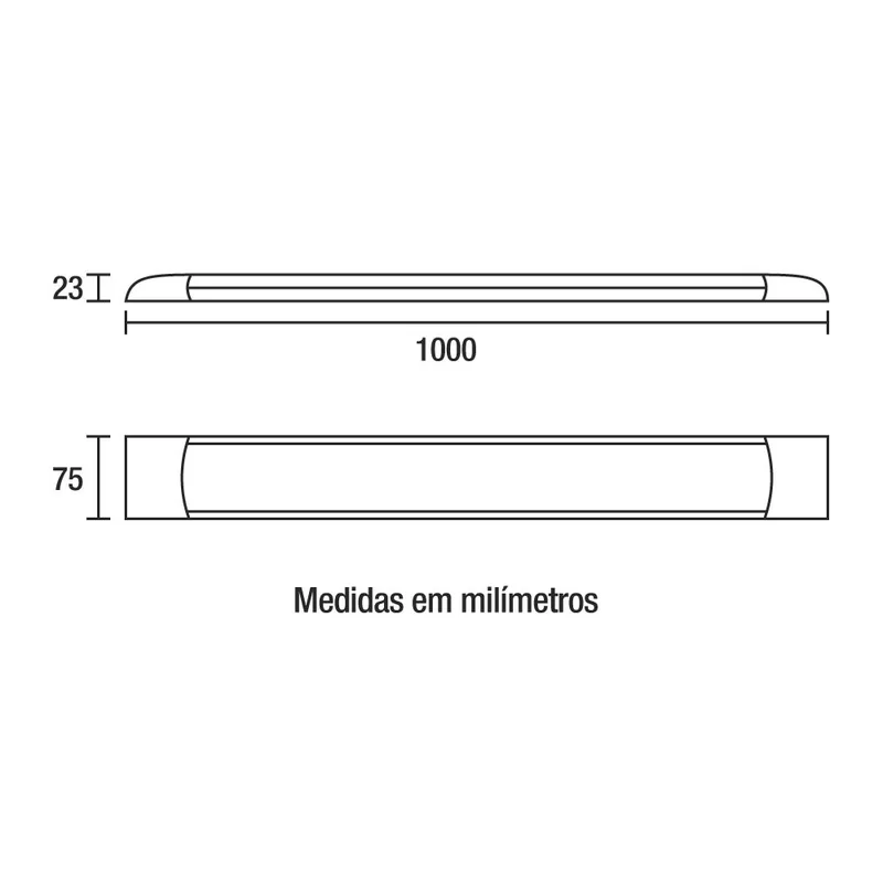 Luminária Led Sobrepor Slim 36w 100cm 6500k Biv.2800lms Ref.81916004 - Blumenau - Imagem 3