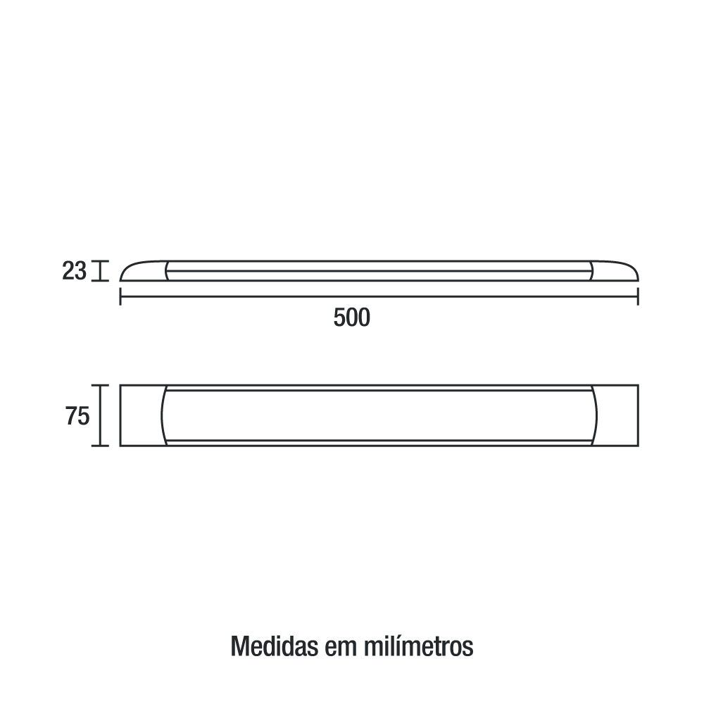 Luminária Led Sobrepor Slim 18W 50CM 6500K Bivolt 400LMS BR Ref.81906004 - Blumenau - Imagem 2