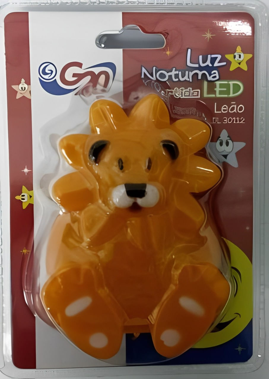 Luminária Residencial Luz Noturna Led Leão Amarelo 1w Bivolt Ref.LDL30112 - G20 - Imagem 3