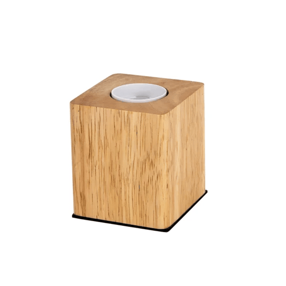 Luminária De Mesa Cube Madeira 8.3 X 7.3CM P/1 E-27 Ref. LCUBE - GMH