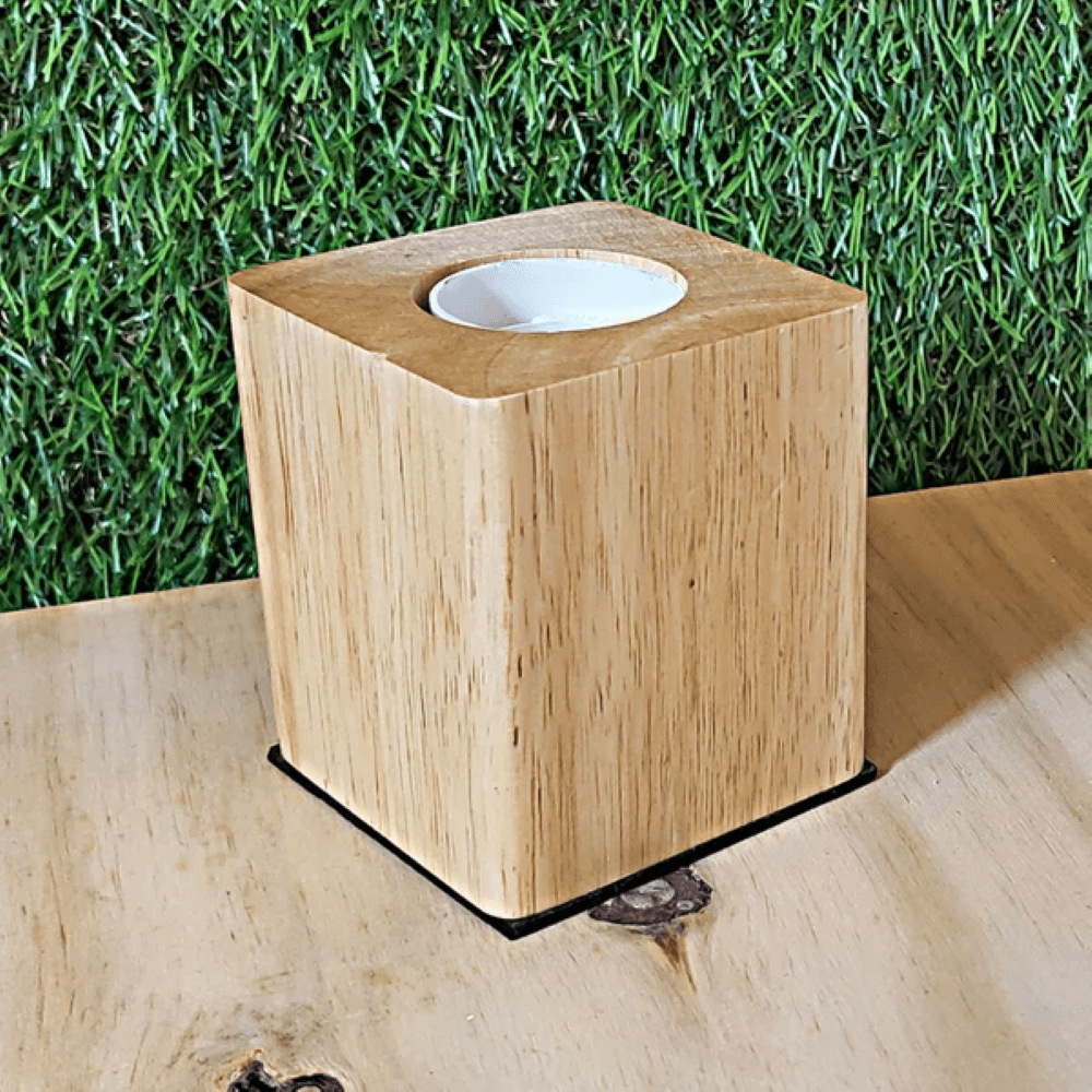 Luminária De Mesa Cube Madeira 8.3 X 7.3CM P/1 E-27 Ref. LCUBE - GMH - Imagem 2