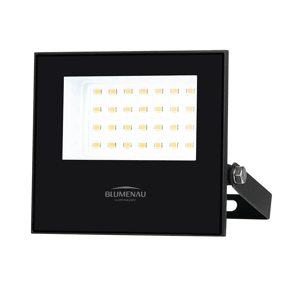 Refletor Led 30W Bivolt 3000K 2340LMS IP-65 Preto Ref.78303000 - Blumenau