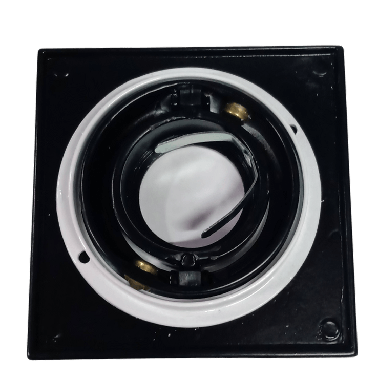 Spot Dicroica Embutir Quadrado S/Recuo MF159 P/Mini Dicroica Preto - Metal Tecnica - Imagem 2