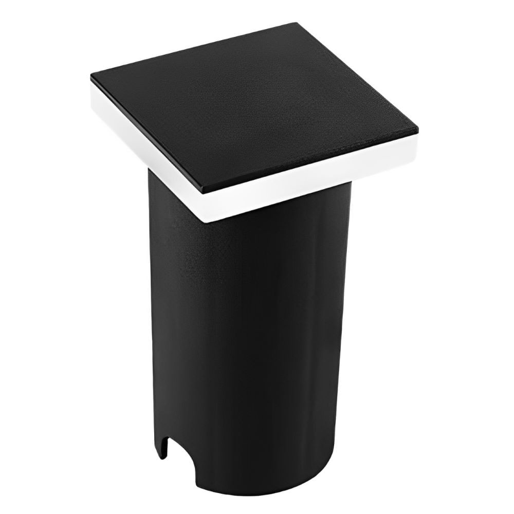 Spot Led Embutir Solo Siva Quadrado 360G 1W 30LMS 3000K Preto Ref.6582 - Nordecor