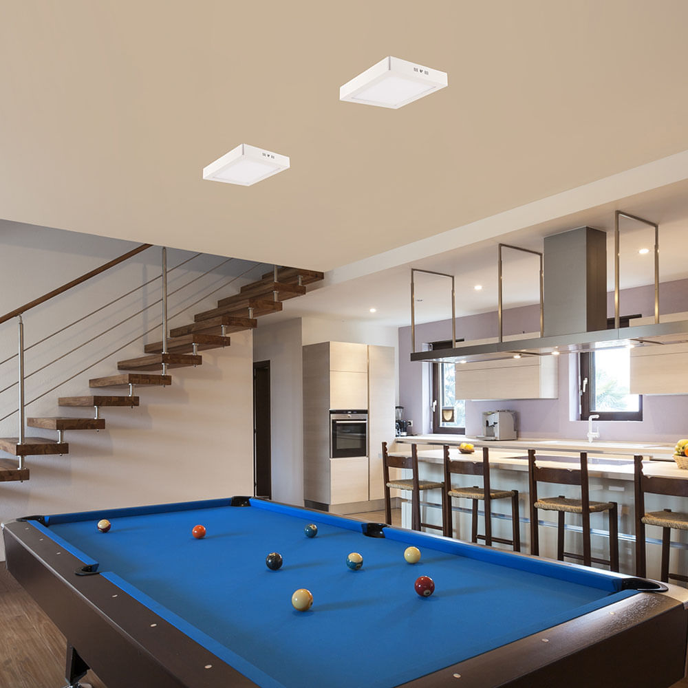 Plafon Led Quadrado Sobrepor 21 X 21CM 6500K 18W 1350Lumens Ref.80806004 - Blumenau - Imagem 2