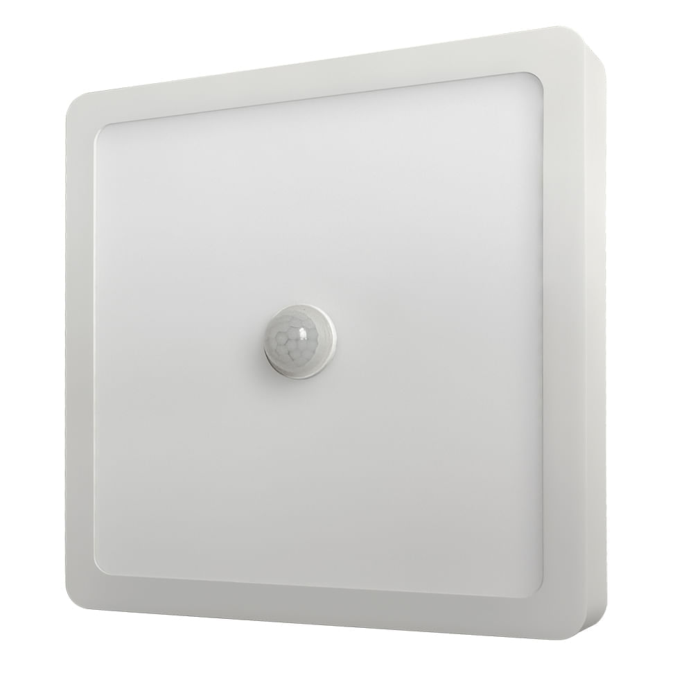 Plafon Led Quadrado Sobrepor 21 x 21CM 6500K 18W 1350LMS C/Sensor Ref.80816004 - Blumenau