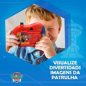 Brinquedo Kit Patrulha Canina Máquina Projetora De Imagens Com Chaveiro E Adesivos Toyng