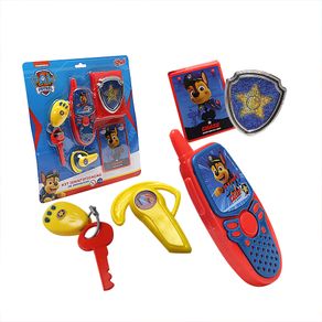 Brinquedo Kit Patrulha Canina Identificação Com Telefone, Distintivo, Chave E Fone