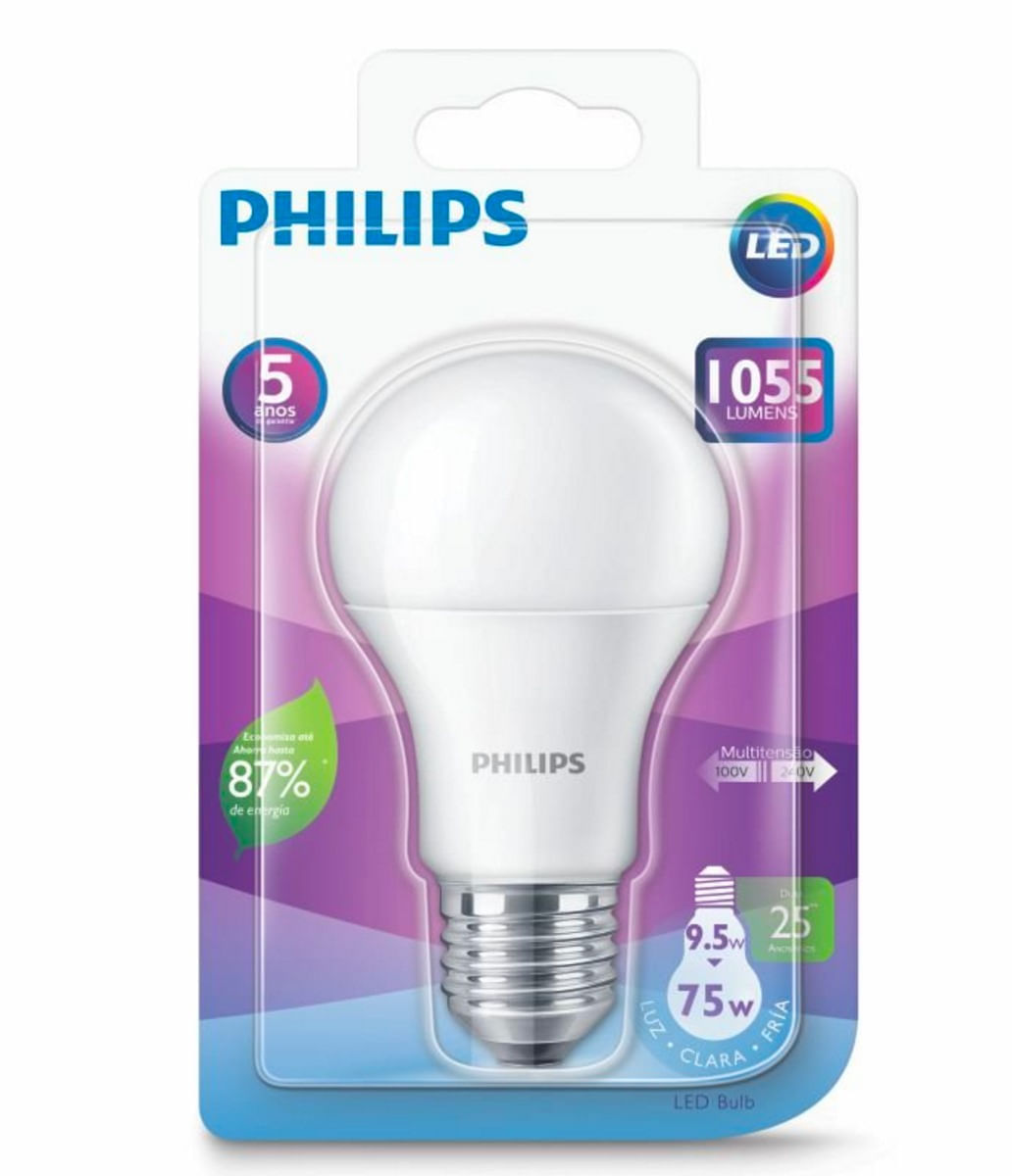 Lâmpada Led Bulbo 9,5W E-27 6500K 1018Lms Bivolt 929001195691/1810991 - Philips