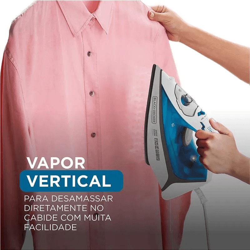 Ferro de passar a Vapor e a Seco 1200W B&DECKER - Imagem 5