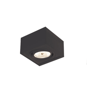 Plafon Box Sobrepor Preto 117X117X105MM P/1 Lâmpada GU10 Ref.IN40121PT - New Line