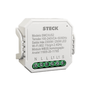 Módulo De Interruptor Interno Mini Smarteck 4 X 2 Ref.SMCIIUS2 - Steck