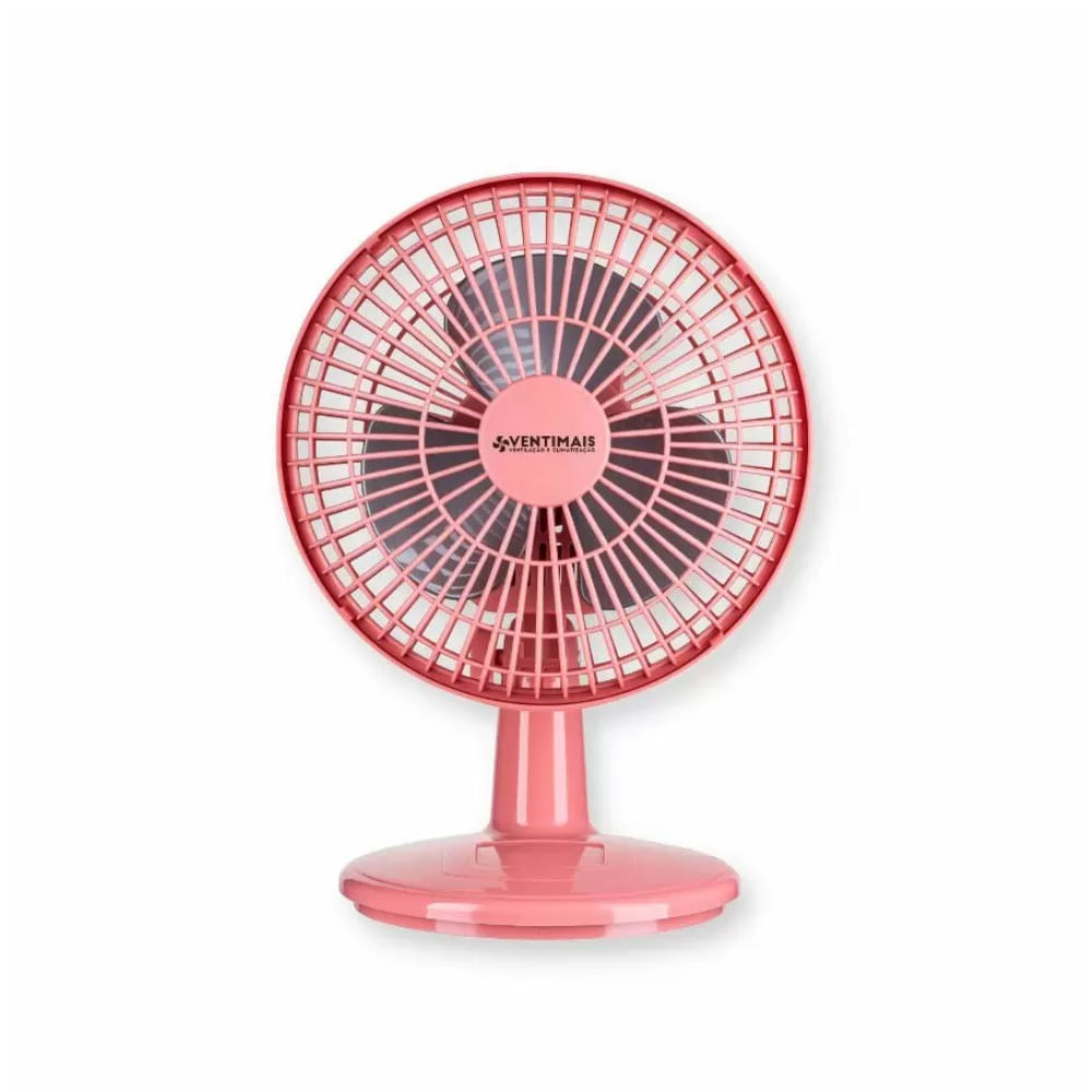 Ventilador Mini 20cm Ventimais Turbo 2 Vel Rosa/Prata 110v - Imagem 4