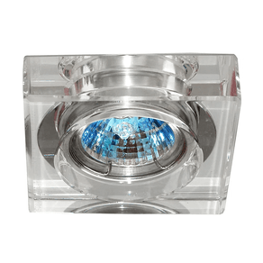 Spot Dicroica Emb. Shine Cromado/ Transparente Quadrado Ref.Yd631a - Bella Iluminação Bella Iluminação
