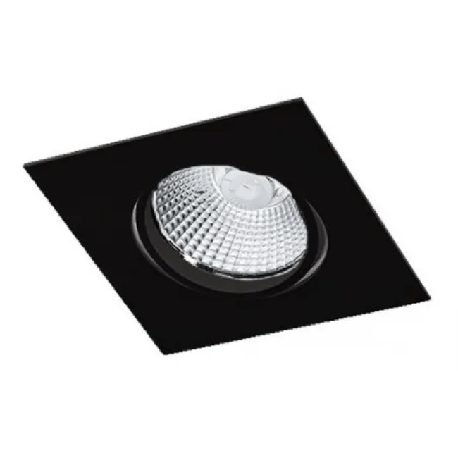 Spot Dicroica Embutir Quadrado Preto Fosco P/1 Dicroica Gu10 Ref.BL1084/1 - Bella Luce