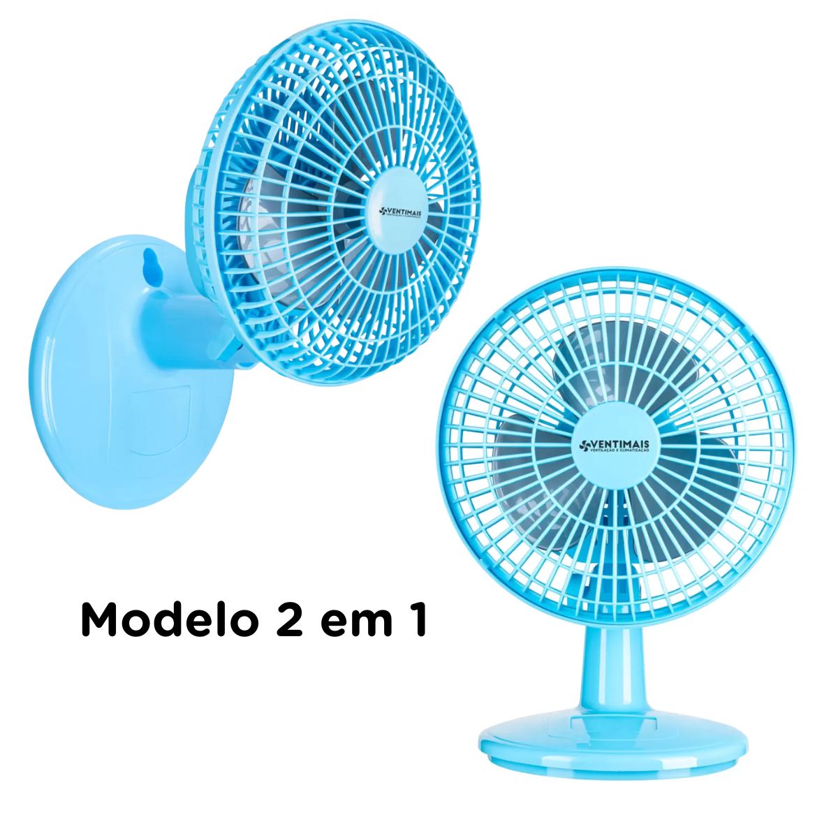 Mini Ventilador 20cm Ventimais 2 Vel Azul/Prata - Imagem 14